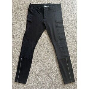 Women's Athleta Black Stretch Moto Pants, Size 10